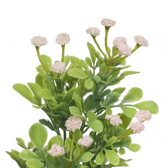 19" Pink Baby's Breath & Boxwood Bush by Ashland®